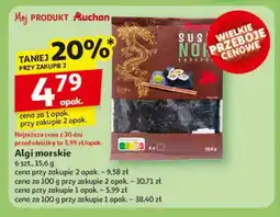 Algi morskie sushi nori Auchan różnorodne (logo czerwone)