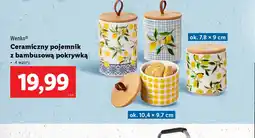 Lidl Ceramiczny pojemnik Wenko z bambusową pokrywką oferta