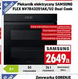 Neopunkt Piekarnik elektryczny Samsung Flex NV7B43251AK/U2 Dual Cook oferta