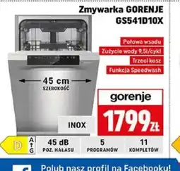 Neopunkt Zmywarka Gorenje GS541D10X oferta