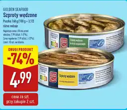 ALDI GOLDEN SEAFOOD Szproty wędzone oferta