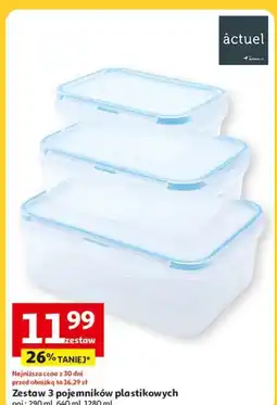 Auchan Zestaw pojemników do żywności prostokątne Actuel oferta