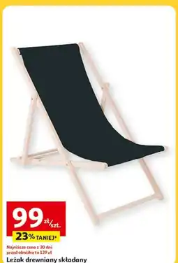 Auchan Leżak drewniany oferta