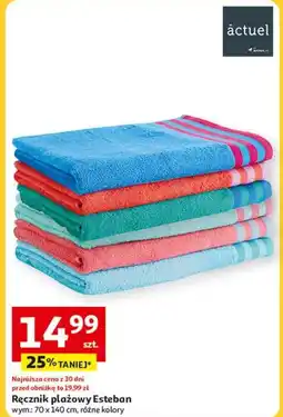 Auchan Ręcznik plażowy esteban 70 x 140 cm Actuel oferta