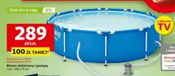 Auchan Basen rozporowy na stelażu wym. 305 x 76 cm Bestway oferta