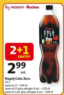 Auchan Napój cola zero Auchan Różnorodne (Logo Czerwone) oferta
