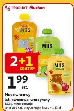 Auchan Mus jabłko-gruszka Auchan Różnorodne (Logo Czerwone) oferta
