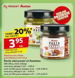 Auchan Hummus z solą morską Auchan Różnorodne (Logo Czerwone) oferta