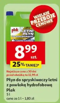 Auchan Płyn do spryskiwaczy letni Plak oferta