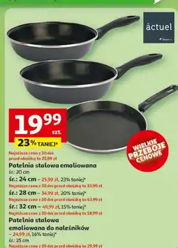 Auchan Patelnia stalowa emaliowana do naleśników 25 cm Actuel oferta