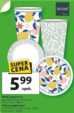 Auchan Talerze papierowe eco 23 cm Actuel oferta