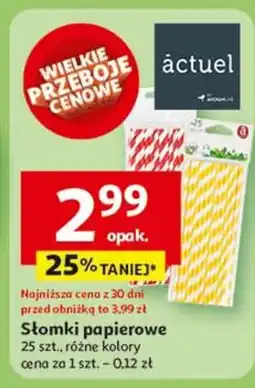 Auchan Słomki papierowe Actuel oferta