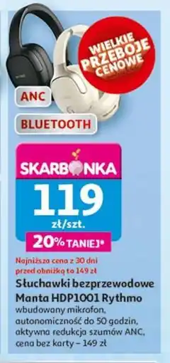 Auchan Słuchawki hdp1001 rythmo Manta oferta