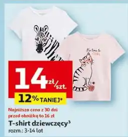 Auchan T-shirt dziewczęcy 3-14 lat Inextenso By Auchan oferta
