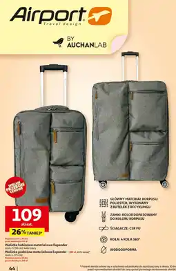 Auchan Walizka kabinowa expander 75 cm Airport oferta
