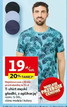 Auchan T-shirt męski z aplikacją s-3xl oferta