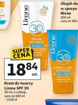 Auchan Krem do twarzy spf 30 Lirene Kids oferta