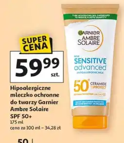 Auchan Mleczko ochronne spf50 sensitive advanced Garnier Ambre Solaire oferta