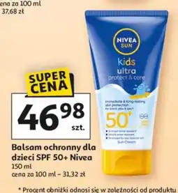 Auchan Balsam ochronny protect & play spf 50 Nivea Sun Kids oferta