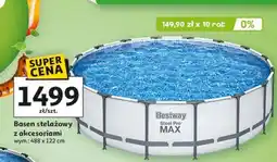 Auchan Basen rozporowy ze stelażem 488 x 122 cm Bestway oferta