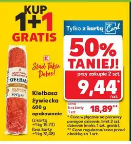 Kaufland Kiełbasa żywiecka K-classic stąd takie dobre! oferta