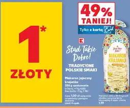 Kaufland Makaron 5-jajeczny krajanka K-classic stąd takie dobre! oferta