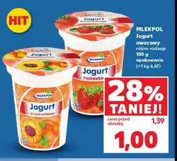 Kaufland Jogurt truskawkowy Mlekpol oferta