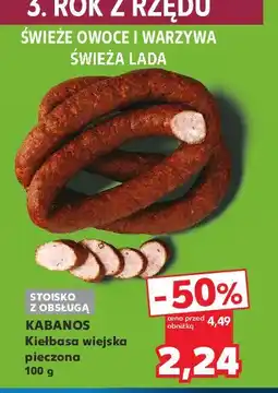 Kaufland Kiełbasa wiejska pieczona Kabanos oferta