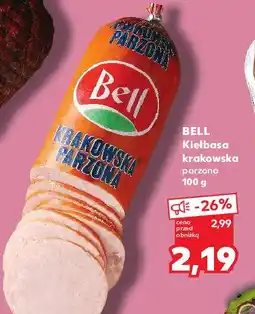 Kaufland Kiełbasa krakowska parzona Bell polska oferta