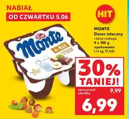 Kaufland Deser mleczno-czekoladowy z orzechami Zott monte max oferta