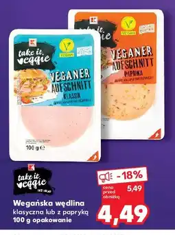 Kaufland Wędlina z papryką K-take it veggie oferta