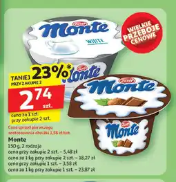 Auchan Deser śmietankowy Zott monte white oferta