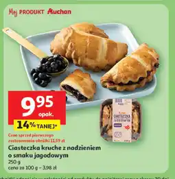 Auchan Ciastka z nadzieniem jagodowym Auchan różnorodne (logo czerwone) oferta