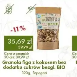 Organic Farma Zdrowia Granola figa z kokosem bez dodatku cukrów bezgl. BIO oferta