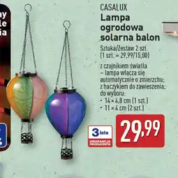 ALDI Casalux Lampa ogrodowa solarna balon oferta