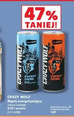 Kaufland Napój energetyczny bez cukru Crazywolf oferta