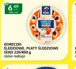 Eurocash Cash & Carry Koreczki śledziowe, płaty śledziowe Seko oferta