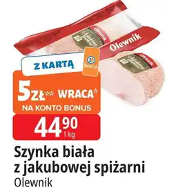 E.Leclerc Szynka z jakubowej spiżarni biała Olewnik oferta