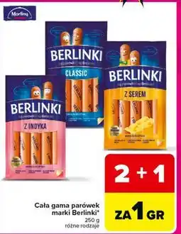 Carrefour Parówki z indyka Morliny Berlinki oferta
