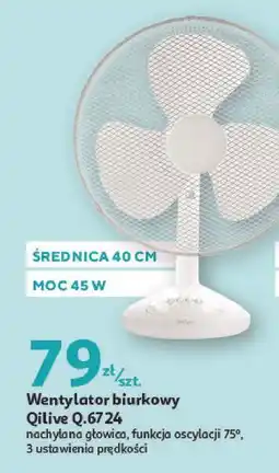 Auchan Wentylator biurkowy q.6724 Qilive oferta