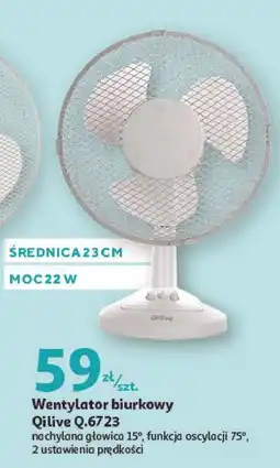 Auchan Wentylator biurkowy q.6723 Qilive oferta