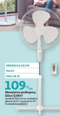 Auchan Wentylator podłogowy q.6847 Qilive oferta