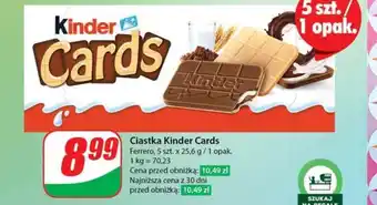 Dino Ciastka Kinder Cards oferta