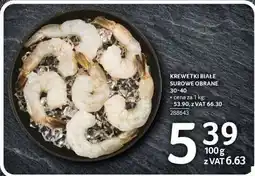 Selgros Krewetki białe surowe obrane oferta