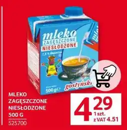 Selgros MLEKO ZAGĘSZCZONE NIESŁODZONE 500 G oferta