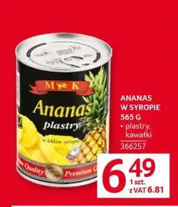 Selgros Ananas w syropie oferta