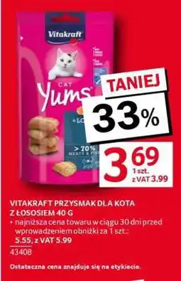 Selgros Vitakraft Przysmak dla Kota z Łososiem 40 g oferta