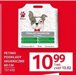 Selgros PETINO PODKŁADY HIGIENICZNE 60 CM oferta