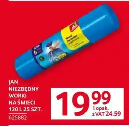 Selgros JAN NIEZBĘDNY WORKI NA ŚMIECI 120 L 25 SZT oferta