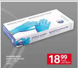 Selgros SANIX Rękawice nitrylowe 100 szt oferta